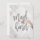 INVITATION DEMI DE MARIE EN MARBRE ET OR ROSE (Devant)