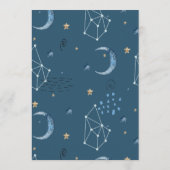 Invitation Demi-lune bleue | Baby shower garçon (Dos)