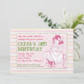 Invitation démodée de partie de poupée (Debout devant)