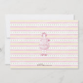 Invitation démodée de partie de poupée (Dos)