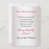 Invitation demoiselle d'honneur, Amies pour toujou (Dos)