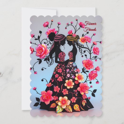 Invitation demoiselle d'honneur, Amies pour toujou (Devant)