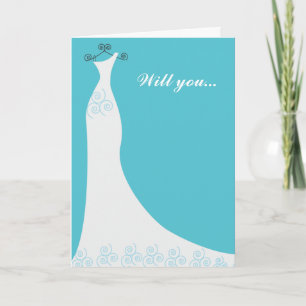 Invitation Demoiselle d'honneur de coutume de robe de mariée