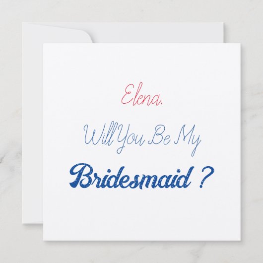 Invitation Demoiselle d'honneur de mariage 2024 Kraft Rouge B (Devant)