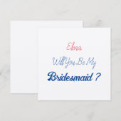 Invitation Demoiselle d'honneur de mariage 2024 Kraft Rouge B (Devant / Derrière)