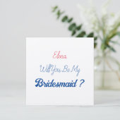 Invitation Demoiselle d'honneur de mariage 2024 Kraft Rouge B (Debout devant)