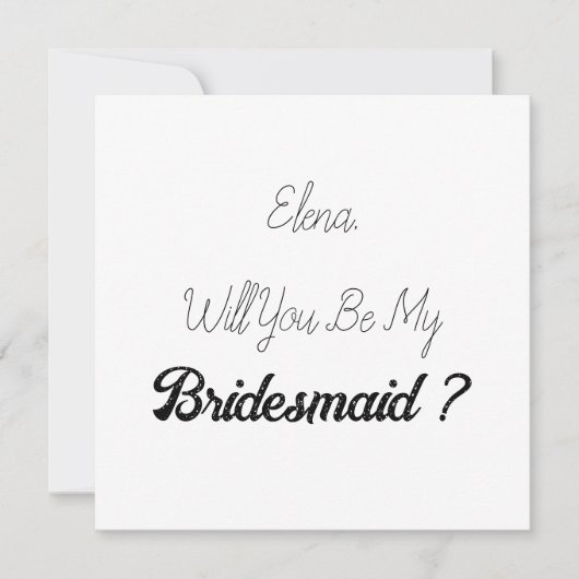 Invitation Demoiselle d'honneur de mariage 2024 Proposition s (Devant)