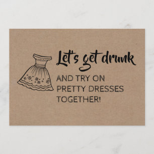 Invitation Demoiselle d'honneur/domestique drôles de