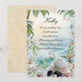 Invitation Demoiselle d'honneur élégante de la plage tropical (Devant / Derrière)