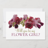 Invitation Demoiselle d'honneur Fleur de Bourgogne (Devant)