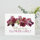 Invitation Demoiselle d'honneur Fleur de Bourgogne (Debout devant)