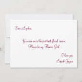 Invitation Demoiselle d'honneur Fleur de Bourgogne Sois ma De (Dos)