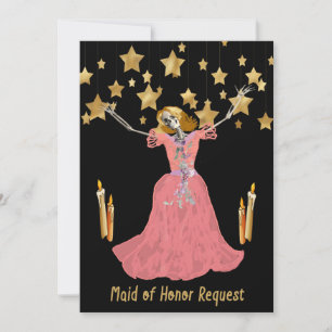 Invitation Demoiselle d'Honneur Mariage Halloween