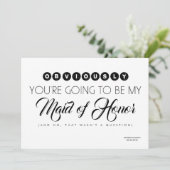 Invitation Demoiselle d'honneur / Témoin de la mariée drôle e (Debout devant)
