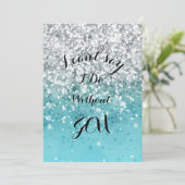 Invitation Demoiselle d'Honneur Turquoise (Debout devant)