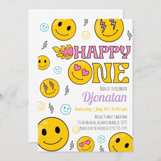 Invitation d'Emojis (Devant / Derrière)