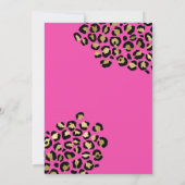 Invitation d'Empreinte de léopard rose (Dos)