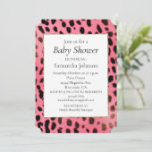 Invitation d'Empreinte de léopard rose (Debout devant)