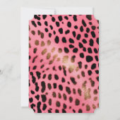 Invitation d'Empreinte de léopard rose (Dos)
