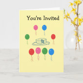Invitation d'enfant à une fête d'anniversaire (Fleur jaune)