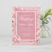 Invitation d'engagement au pivoine rose (Debout devant)