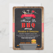 Invitation d'engagement de couple Honey Do BBQ (Devant)