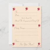 invitation d'engagement en forme de coeur d'amour (Dos)