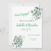 Invitation d'Engagement Minimal Feuillu (Devant)