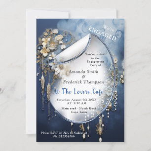 Invitation Denim 3-D tendance Imprimer avec bijoux costume