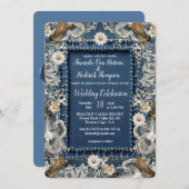 Invitation Denim 3-D tendance Imprimer avec bijoux costume (Devant / Derrière)