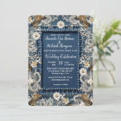 Invitation Denim 3-D tendance Imprimer avec bijoux costume (Debout devant)