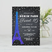 Invitation Denim à Paris Parties scintillant Minimaliste Rust (Debout devant)