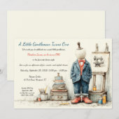 Invitation Denim Baby 1er Anniversaire & Croquis de parfum (Devant / Derrière)