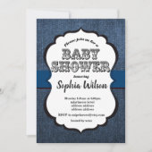 Invitation Denim, Baby shower (Devant)