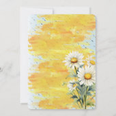 Invitation Denim Blue Jean | Baby shower floral de Daisies (Dos)