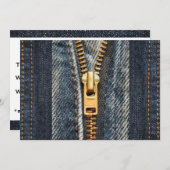 Invitation Denim Blue Jeans Imprimer l'invitation (Devant / Derrière)