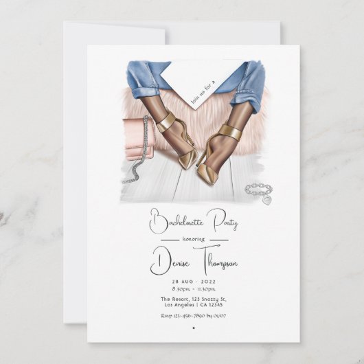 Invitation Denim Chic Bachelorette (Devant)