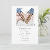 Invitation Denim Chic Bachelorette (Debout devant)