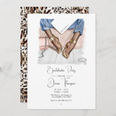 Invitation Denim Chic Bachelorette (Devant / Derrière)