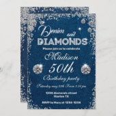 Invitation Denim, Denim et Diamonds 50e anniversai (Devant / Derrière)
