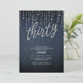 Invitation Denim Diamond Parties scintillant Drips moderne 30 (Debout devant)