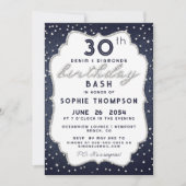 Invitation Denim Diamond Parties scintillant N'Importe Quel  (Devant)