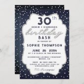 Invitation Denim Diamond Parties scintillant N'Importe Quel  (Devant / Derrière)