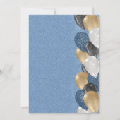 Invitation Denim Diamonds Bling Balloons Arch Anniversaire (Dos)