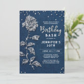 Invitation Denim Diamonds Bling Rose Blue Jeans 30e anniversa (Debout devant)