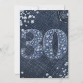 Invitation Denim & Diamonds Bling Sparkle 30TH 30 Anniversair (Dos)
