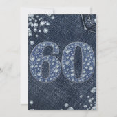 Invitation Denim & Diamonds Bling Sparkle 60E 60 Anniversaire (Dos)