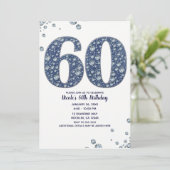 Invitation Denim & Diamonds Bling Sparkle 60TH 60 Anniversair (Debout devant)