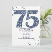 Invitation Denim & Diamonds Bling Sparkle 75TH 75e anniversai (Debout devant)