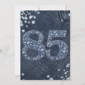 Invitation Denim & Diamonds Bling Sparkle 85TH 85 Anniversair (Dos)